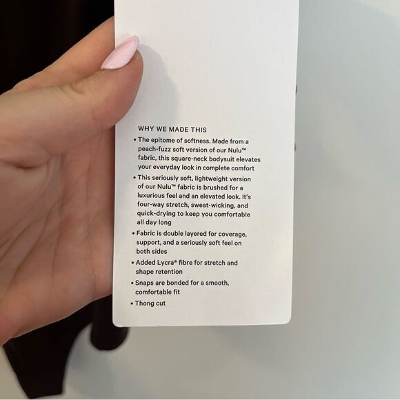 Lululemon Wundermost Nulu Square-Neck Sleeveless Bodysuit French Press NWT XL - Picture 14 of 16